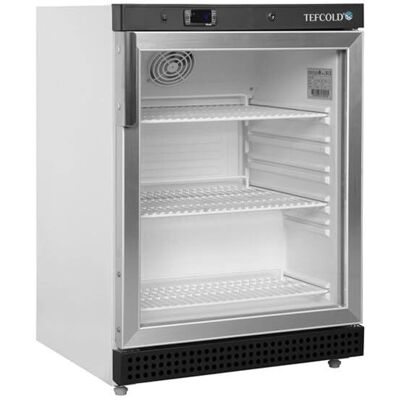 Tefcold Hvid displaykøleskab UR200G - Vendbar glasdør Tefcold Hvid displaykøleskab UR200G - Vendbar glasdør