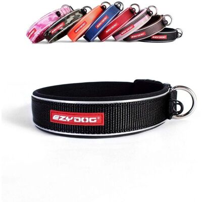 EzyDog Neo Classic Dog Collar - Black, Large - Waterproof, Reflective EzyDog Neo Classic Dog Collar - Black, Large - Waterproof, Reflective