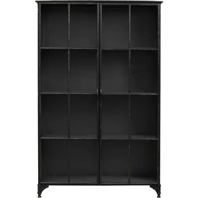 Nordal Downtown Eisenschrank - Schwarz - 120x36x185cm - Rustikaler Look Nordal Downtown Eisenschrank - Schwarz - 120x36x185cm - Rustikaler Look