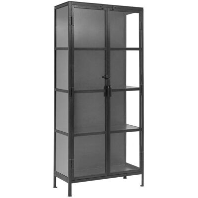 Nordal Phoenix Vitrinenschrank - Schwarz - 175x80x35cm Nordal Phoenix Vitrinenschrank - Schwarz - 175x80x35cm