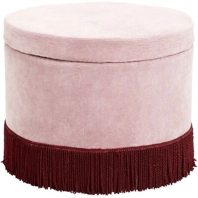 Nordal Pink Cordhocker mit Deckel - Pouf Nordal Pink Cordhocker mit Deckel - Pouf