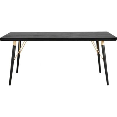 Nordal 180x90cm Svart Trä/Metall Matbord Nordal 180x90cm Svart Trä/Metall Matbord