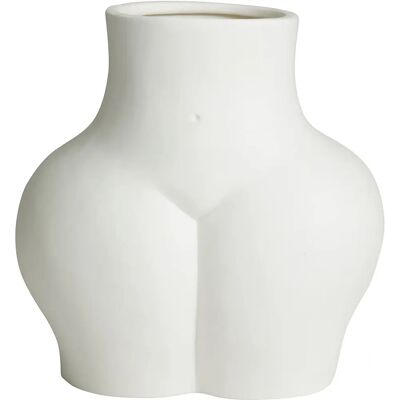 Vase en céramique blanche Nordal Avaji - Forme féminine inférieure - Publicité Vase en céramique blanche Nordal Avaji - Forme féminine inférieure - Publicité
