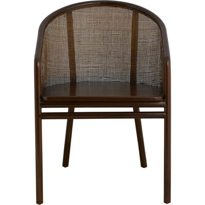 Nordal Mosso Dunkelbraune Rattan & Teak Esszimmerstuhl - Stuhl Nordal Mosso Dunkelbraune Rattan & Teak Esszimmerstuhl - Stuhl