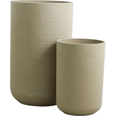 Nordal Granito Creme Blumentopf-Set - Wetterfester Zement Nordal Granito Creme Blumentopf-Set - Wetterfester Zement