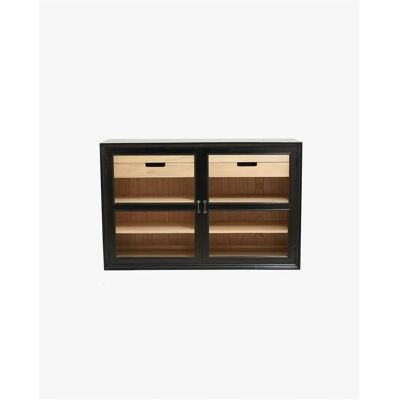 Nordal Viva Vitrin - Naturlig/Sort - 148cm Nordal Viva Vitrin - Naturlig/Sort - 148cm