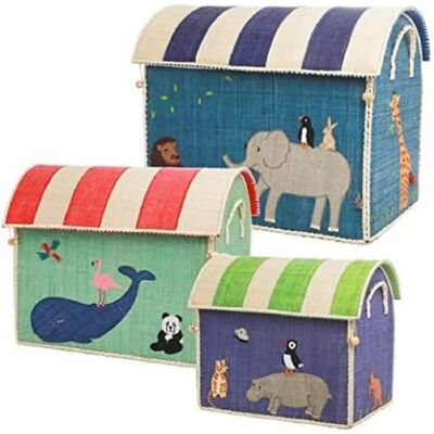 Rice Raffia Aufbewahrungskorb Set mit 3 - Spielzeug und Kleinigkeiten Rice Raffia Aufbewahrungskorb Set mit 3 - Spielzeug und Kleinigkeiten