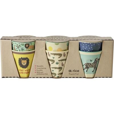Rice Melamin Kids Cup - Jungle Druck - 160 Ml - 6er Pack Rice Melamin Kids Cup - Jungle Druck - 160 Ml - 6er Pack