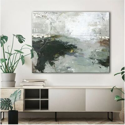 Malerifabrikken 120X90 Grøn - Akrylmaleri på lærred - Vægkunst Malerifabrikken 120X90 Grøn - Akrylmaleri på lærred - Vægkunst