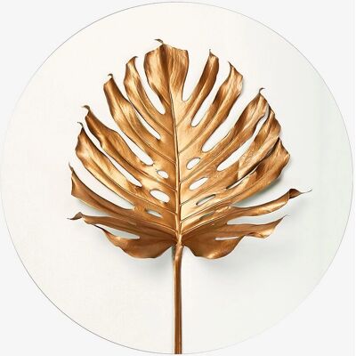Malerifabrikken Monstrea guldblad - Vægkunst - 70x70cm Malerifabrikken Monstrea guldblad - Vægkunst - 70x70cm
