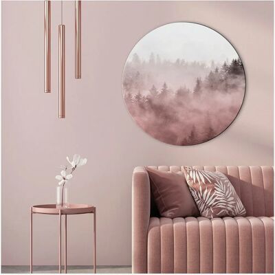 Malerifabrikken Foggy red Rund MDF Veggkunst Malerifabrikken Foggy red Rund MDF Veggkunst