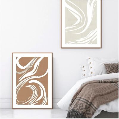 Malerifabrikken Plakat Lino Cut 3 - Beige - 70X100 Malerifabrikken Plakat Lino Cut 3 - Beige - 70X100
