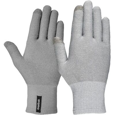 Gants intérieurs en laine mérinos GripGrab - Gris - XS/S Gants intérieurs en laine mérinos GripGrab - Gris - XS/S