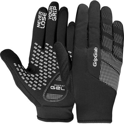 GripGrab Black Windproof Gloves - Midseason Cycling Gloves GripGrab Black Windproof Gloves - Midseason Cycling Gloves