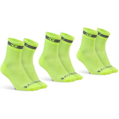 GripGrab Gula Hi-Vis Riktiga Korta Strumpor - 3-Pack - Strumpor GripGrab Gula Hi-Vis Riktiga Korta Strumpor - 3-Pack - Strumpor