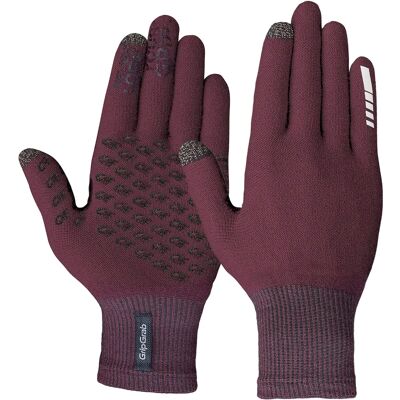 GripGrab Primavera Merino Handschoenen II - Merino wol fietshandschoenen - Donkerrood - XL/XXL - Fietshandschoenen GripGrab Primavera Merino Handschoenen II - Merino wol fietshandschoenen - Donkerrood - XL/XXL - Fietshandschoenen