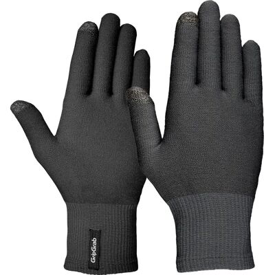 GripGrab Merino Wollen Binnenhandschoenen - Zwart / XL/XXL GripGrab Merino Wollen Binnenhandschoenen - Zwart / XL/XXL