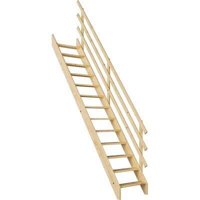 DOLLE Raumspartreppe - Braun (Fichte) - Gerade, 13 Stufen DOLLE Raumspartreppe - Braun (Fichte) - Gerade, 13 Stufen