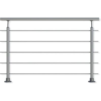 DOLLE Aluminium Handlauf System - 100x150cm - Innen/Außen Geländer DOLLE Aluminium Handlauf System - 100x150cm - Innen/Außen Geländer