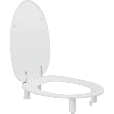 Pressalit Dania R34 Toiletsæde - Hævet 10cm med Dæksel Pressalit Dania R34 Toiletsæde - Hævet 10cm med Dæksel