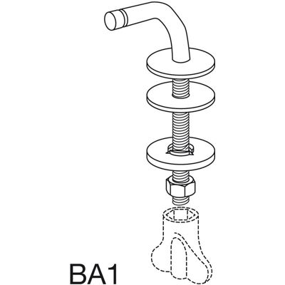 Pressalit BA1P999 Edelstahl Festscharnier - WC-Sitz Objecta Pressalit BA1P999 Edelstahl Festscharnier - WC-Sitz Objecta