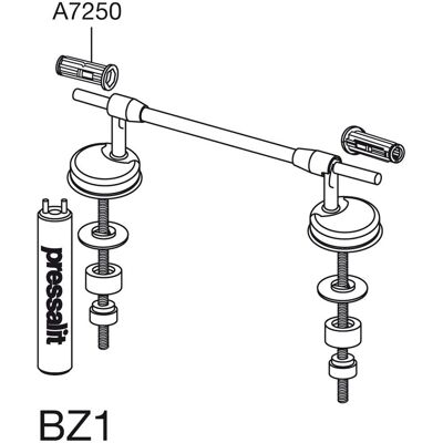 Charnière universelle en inox BZ1999 Pressalit pour siège WC - Siège WC - Publicité Charnière universelle en inox BZ1999 Pressalit pour siège WC - Siège WC - Publicité