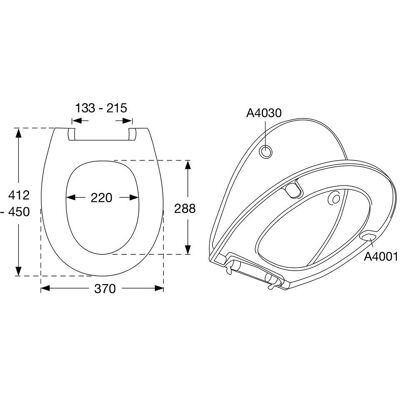 Pressalit Calmo WC-zitting - Wit - Soft close - WC-zitting Pressalit Calmo WC-zitting - Wit - Soft close - WC-zitting