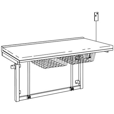 Pressalit Care Wandhängender Wickeltisch - Höhenverstellbar - 80x180cm Pressalit Care Wandhängender Wickeltisch - Höhenverstellbar - 80x180cm