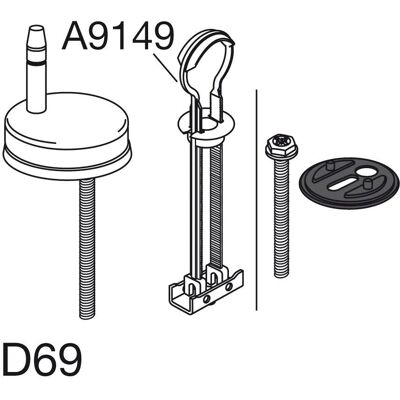 Pressalit D69999 RVS toiletbracket scharnier - Delight/Pro/Calmo Pressalit D69999 RVS toiletbracket scharnier - Delight/Pro/Calmo