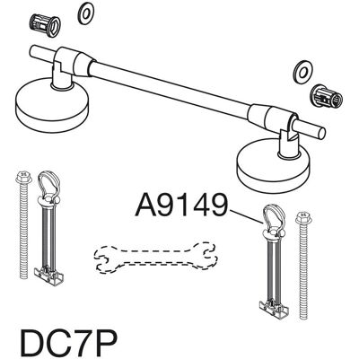 Pressalit DC7P999 Universele toiletbril scharnier Pressalit DC7P999 Universele toiletbril scharnier