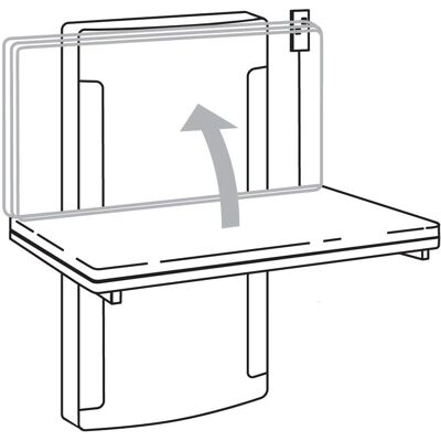 Pressalit Care vægmonteret puslebord 80 x 90 cm med elektrisk motor R8671000 Pressalit Care vægmonteret puslebord 80 x 90 cm med elektrisk motor R8671000