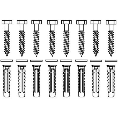 Pressalit V8610 Bevestigingsmateriaal Set - Bevestigingsmateriaal voor massief metselwerk Pressalit V8610 Bevestigingsmateriaal Set - Bevestigingsmateriaal voor massief metselwerk