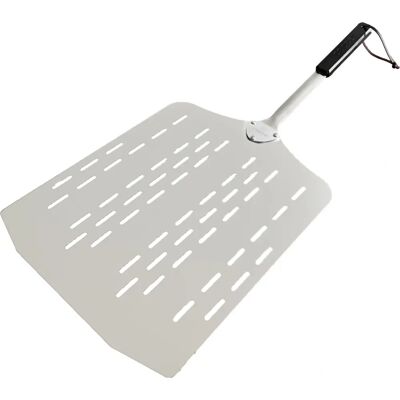 Paleta de pizza de aluminio Cozze - Perforada 60cm - Negro/Plata Paleta de pizza de aluminio Cozze - Perforada 60cm - Negro/Plata