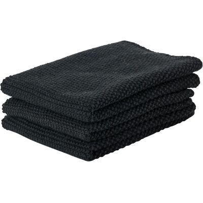 Serviette de Cuisine en Coton Noir de Zone Denmark - 27x27cm - Serviette de Cuisine Serviette de Cuisine en Coton Noir de Zone Denmark - 27x27cm - Serviette de Cuisine