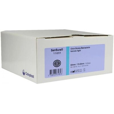 Coloplast - SENSURA Click Basisp.konvex light - RR60 15-43mm - 5 St - Stomaversorgung Coloplast - SENSURA Click Basisp.konvex light - RR60 15-43mm - 5 St - Stomaversorgung