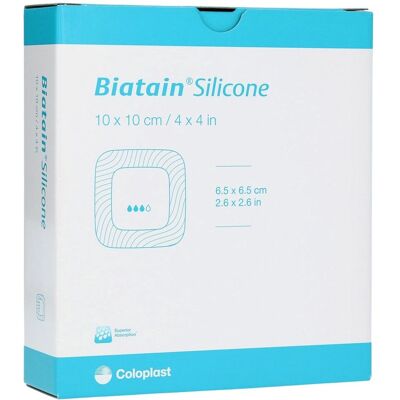 Coloplast Biatain Silicone Schaumverband - Ulcus, Dekubitus, 10x10cm Coloplast Biatain Silicone Schaumverband - Ulcus, Dekubitus, 10x10cm
