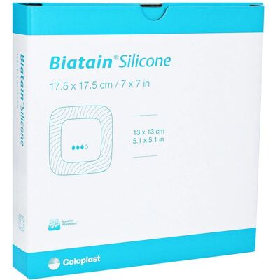 Coloplast GmbH Biatain Silicone Schaumverband - 17,5x17,5 cm - 5 St Coloplast GmbH Biatain Silicone Schaumverband - 17,5x17,5 cm - 5 St