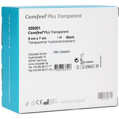 Coloplast Comfeel Plus Transparent Hydrocolloidverband - Wundversorgung Coloplast Comfeel Plus Transparent Hydrocolloidverband - Wundversorgung