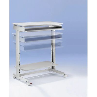 Twinco Scrivania regolabile - 900x500mm - Grigio chiaro Twinco Scrivania regolabile - 900x500mm - Grigio chiaro