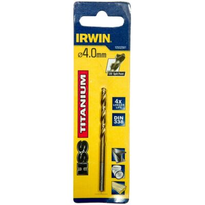 Foret Irwin IRW10502581 HSS Pro TiN - 4,0mm - Perçage métal - Publicité Foret Irwin IRW10502581 HSS Pro TiN - 4,0mm - Perçage métal - Publicité