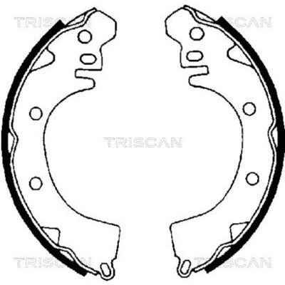 TRISCAN - 8100 42422 - 203 mm - 37 mm - Set pastiglie freno a tamburo TRISCAN - 8100 42422 - 203 mm - 37 mm - Set pastiglie freno a tamburo