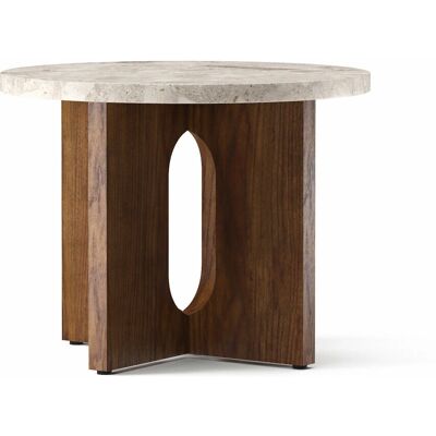 Audo Copenhagen Androgyne Beistelltisch - Sand Kunis Breccia / Walnuss Basis Audo Copenhagen Androgyne Beistelltisch - Sand Kunis Breccia / Walnuss Basis