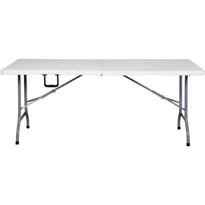 NORDFORM - 180x75 cm Folding Table - Base blanche - Outdoor table - Publicité NORDFORM - 180x75 cm Folding Table - Base blanche - Outdoor table - Publicité