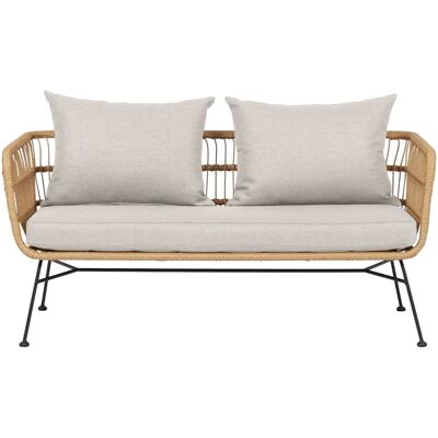 Møbel24 Nina 2 Pers. Beige Sofa - Utendørs Møbler Møbel24 Nina 2 Pers. Beige Sofa - Utendørs Møbler