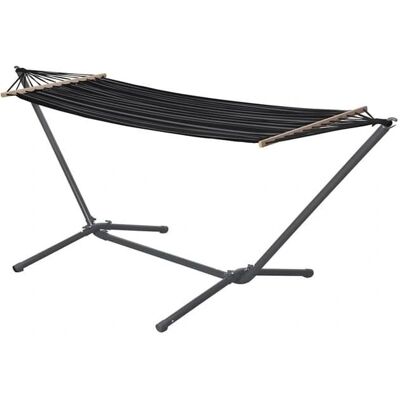 QFPLUS Graues Stahl-Hängematteständer - 200x100cm - Hängematte mit Stativ QFPLUS Graues Stahl-Hängematteständer - 200x100cm - Hängematte mit Stativ