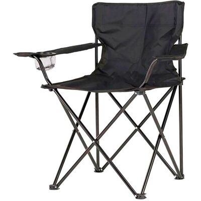 BigBuy Silla Plegable Negra - 80x83,5x51cm - Camping BigBuy Silla Plegable Negra - 80x83,5x51cm - Camping