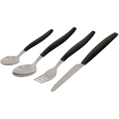 Outwell Modell - 16-delt bestikksett for 4 personer - Rustfritt stål & plast Outwell Modell - 16-delt bestikksett for 4 personer - Rustfritt stål & plast