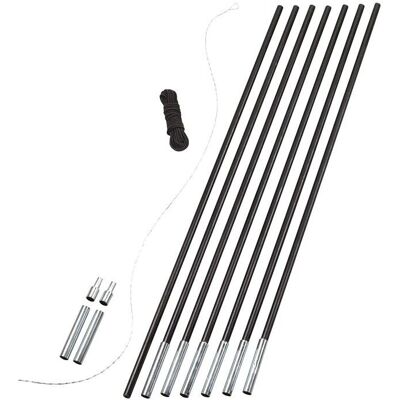 Zestaw Sztang Namiotowych z Włókna Szklanego - 12,5mm, 60cm, 7 szt Zestaw Sztang Namiotowych z Włókna Szklanego - 12,5mm, 60cm, 7 szt