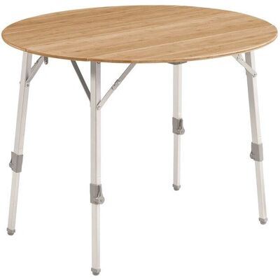Outwell Custer Ronde Camping Tafel - Lichtgewicht, Bamboe, Verstelbaar Outwell Custer Ronde Camping Tafel - Lichtgewicht, Bamboe, Verstelbaar