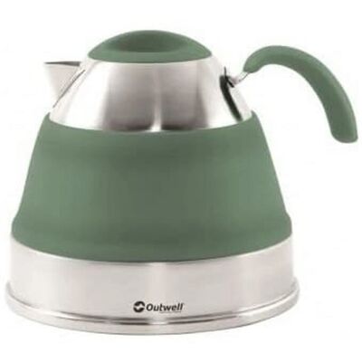 Outwell Model 1,5L Inklapbare Waterkoker - Draagbaar RVS Groen Outwell Model 1,5L Inklapbare Waterkoker - Draagbaar RVS Groen